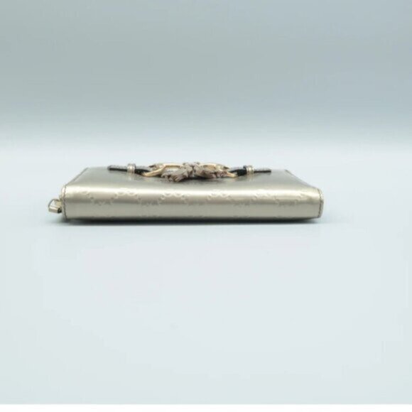 Gucci Emily Champagne Patent leather Wallet  149-082525 - Picture 6 of 12